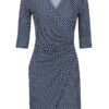 Jurk Stippen Navy mw | Fashionize