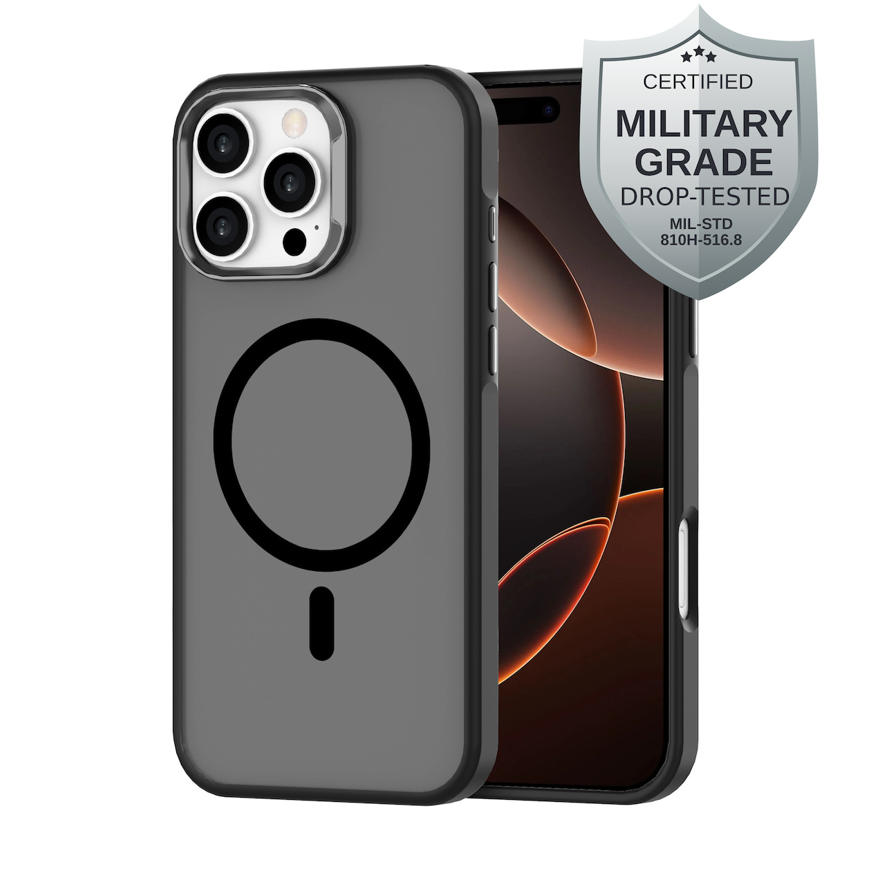 Just in Case Military Grade Case MagSafe voor Apple iPhone 16 Pro Max Telefoonhoesje Zwart | Just in Case