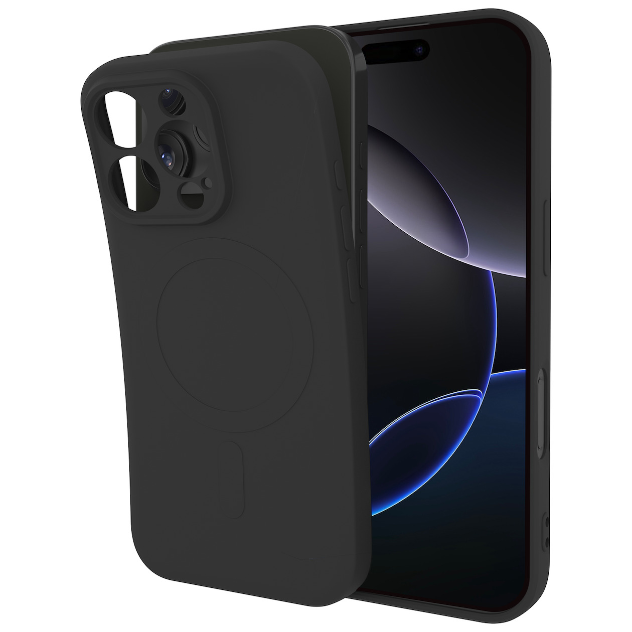 Just in Case Premium Liquid Color TPU Case Magsafe voor Apple iPhone 16 Pro Telefoonhoesje Zwart | Just in Case