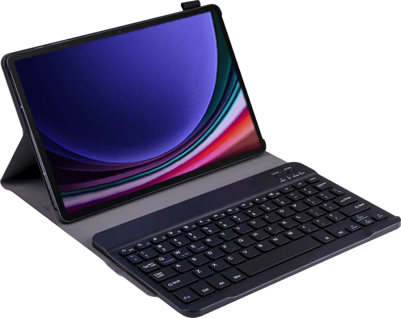 Just in Case Samsung Galaxy Tab S9/S9 FE/S10 FE/S10 Lite Toetsenbordhoes QWERTY Zwart