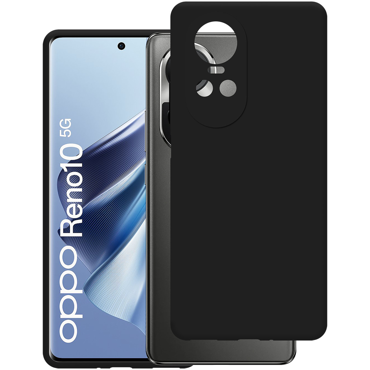 Just in Case Soft TPU Case voor Oppo Reno 10 Pro 5G Telefoonhoesje Zwart | Just in Case