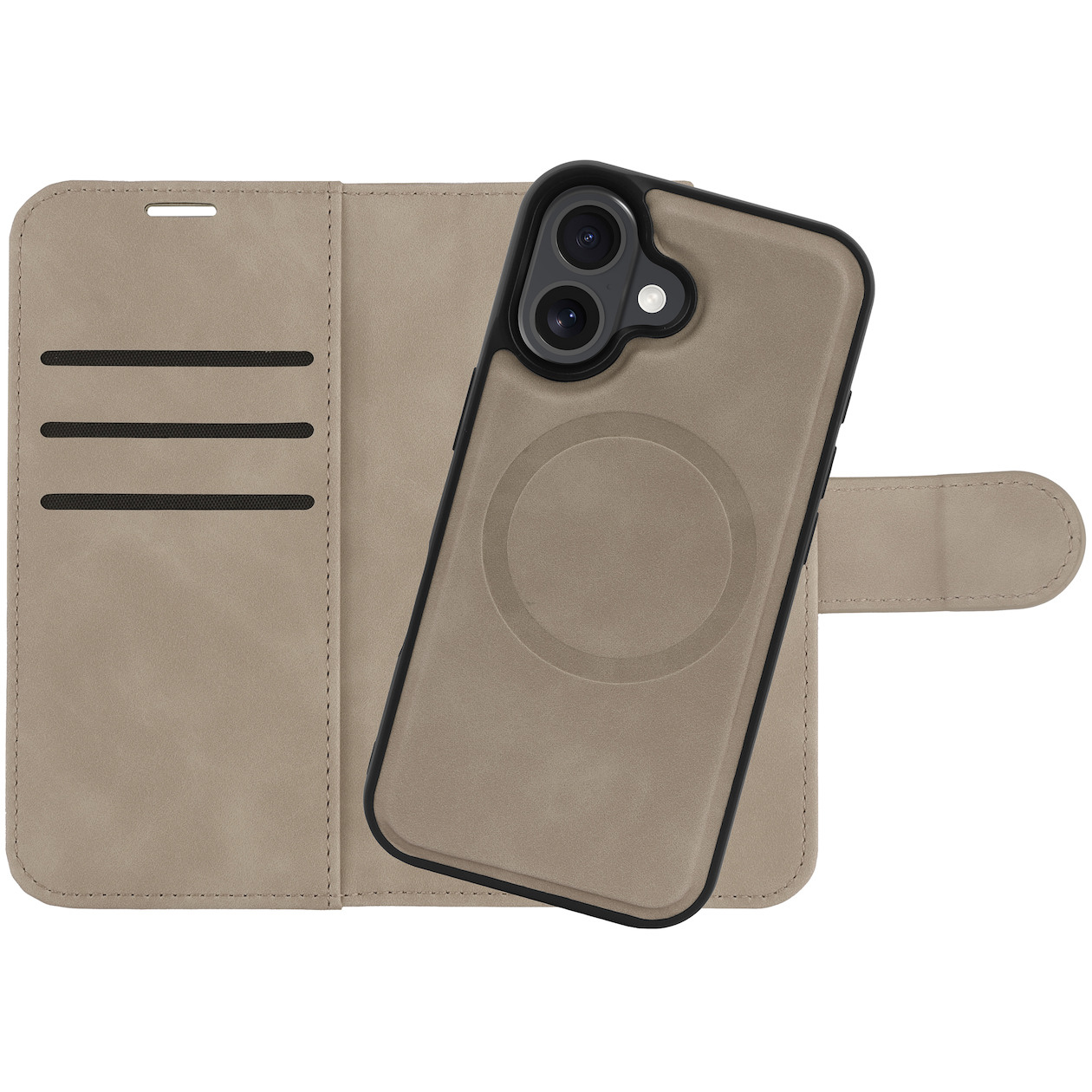 Just in Case Wallet Case 2 in 1 MagSafe voor Apple iPhone 16 Telefoonhoesje Bruin | Just in Case