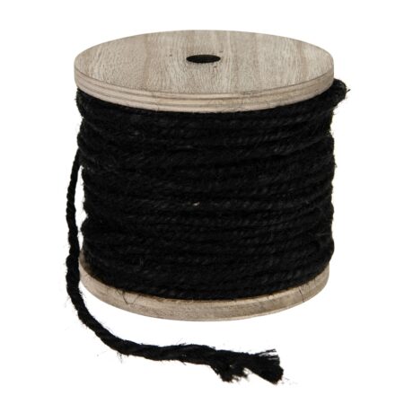 Jute touw 130gr zwart op klos | Dijk Natural Collections