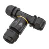 Kabelverbinder - T-vorm - IP68 waterdicht - Waterdichte connector - Voor 2 en 3 aderige kabels (4-11mm) | HOFTRONIC