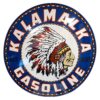 Kalamalka Gasoline Emaille Bord - Ø50cm | Fiftiesstore