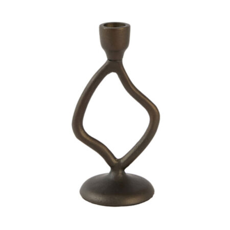 Kandelaar Jezra mat bruin brons M | Light & Living