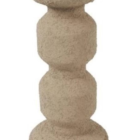 Kandelaar taupe aardewerk H25cm | Countryfield