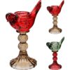 Kandelaar vogel glas 18cm 2ass | Home & Styling