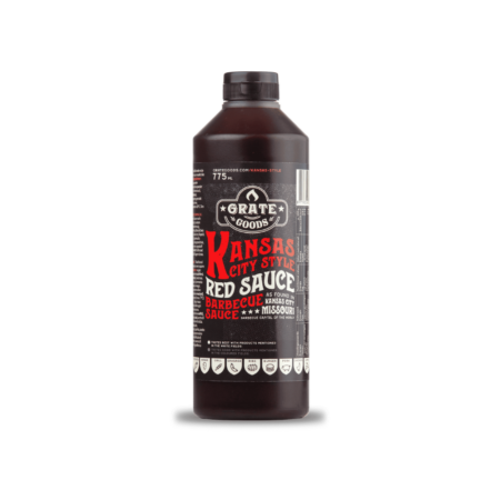 Kansas City Red Barbecue Sauce 775 ml - Grote Fles van Favoriete Zoete Rode Saus | GRATE GOODS