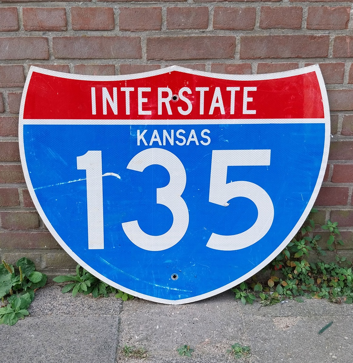 Kansas Interstate 135 Origineel Verkeersbord - 76 x 63 cm | The Dutch Pickers