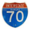 Kansas Interstate 70 Origineel Amerikaans Verkeersbord - 61 x 61 cm | The Dutch Pickers