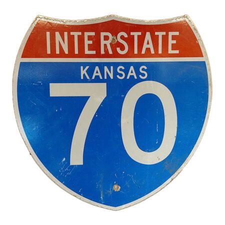 Kansas Interstate 70 Origineel Amerikaans Verkeersbord - 61 x 61 cm | The Dutch Pickers