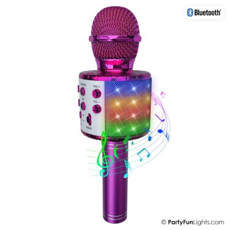 Karaoke mic party speaker roze | PartyFun Lights