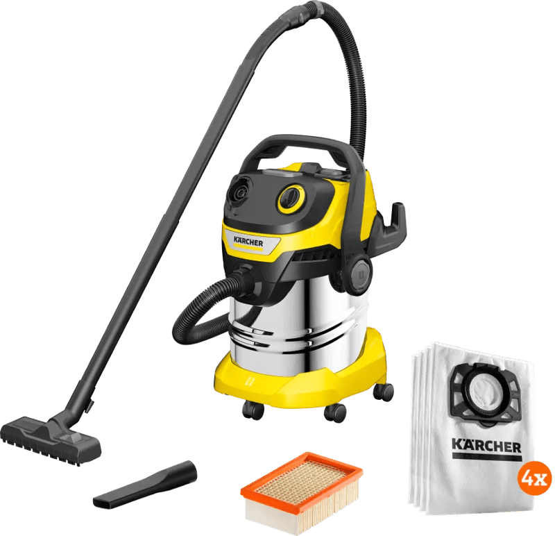 Karcher WD 4 S V-20/5/22 + Karcher Stofzuigerzak voor WD 4/5/6 (4x)