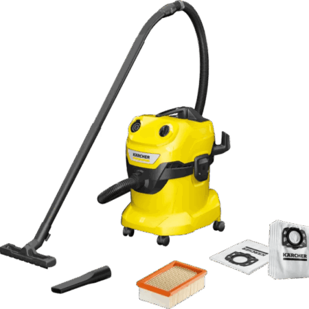 Karcher WD 4 V-20/5/22 + Karcher Stofzuigerzak voor WD 4/5/6 (4x)