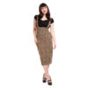 Karen Leopard Dungaree Skirt-XXS | 50% korting | Collectif