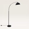 Karian - Zwarte Staande lamp Metaal 180 cm - Modern design - Woonkamer lamp - Mat - E27 fitting - Met voetschakelaar | LUSENZ