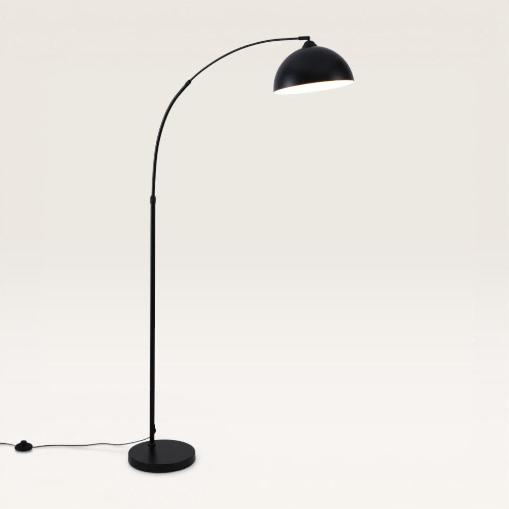 Karian - Zwarte Staande lamp Metaal 180 cm - Modern design - Woonkamer lamp - Mat - E27 fitting - Met voetschakelaar | LUSENZ