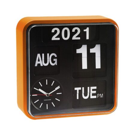 Karlsson Mini Flip Clock Orange | Fiftiesstore