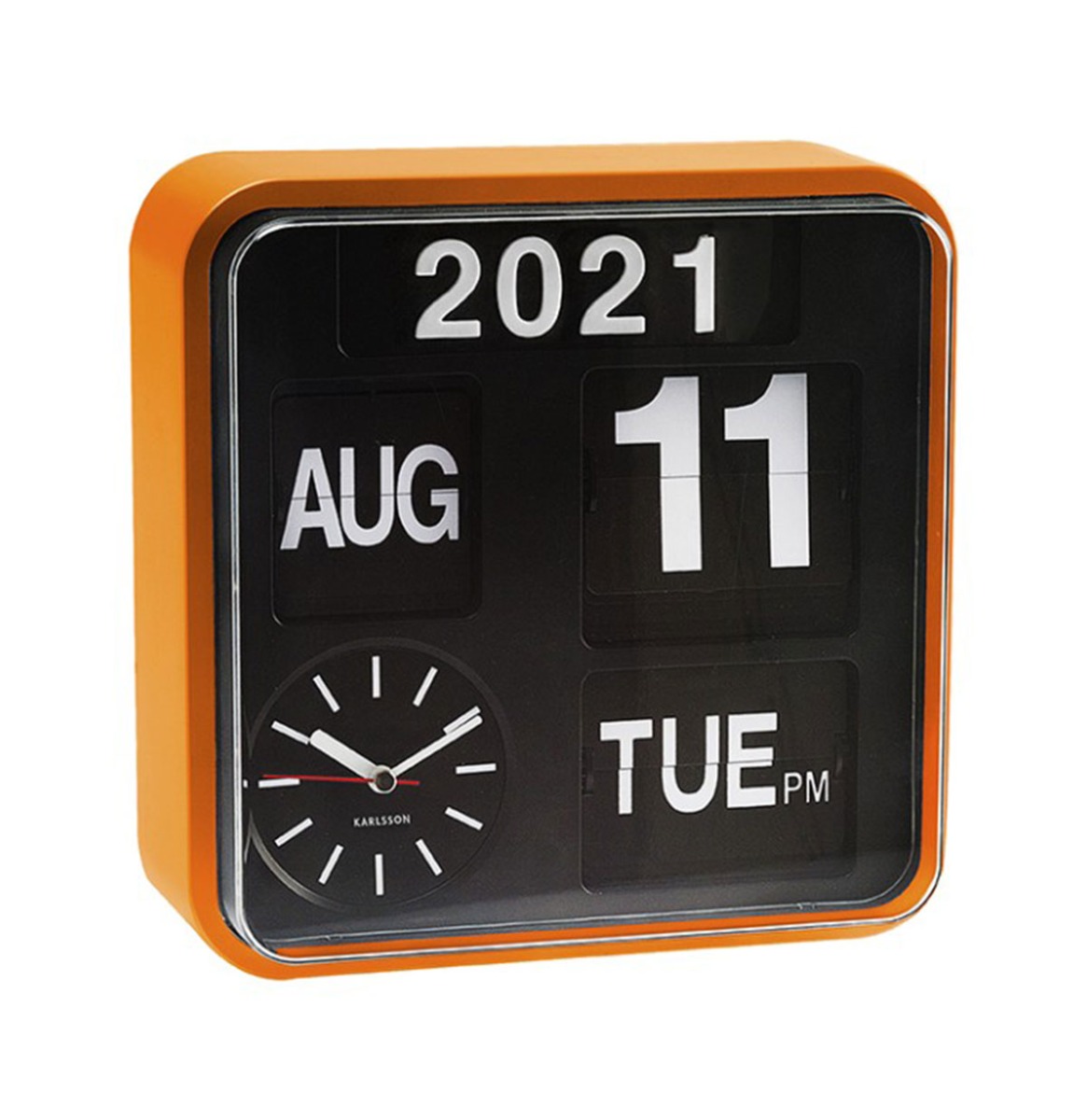 Karlsson Mini Flip Clock Orange | Fiftiesstore