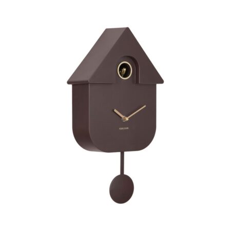 Karlsson Moderne Koekoeks Wandklok - Aarde Bruin | Fiftiesstore