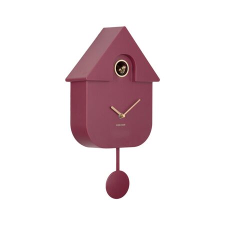 Karlsson Moderne Koekoeks Wandklok - Donker Mauve | Fiftiesstore