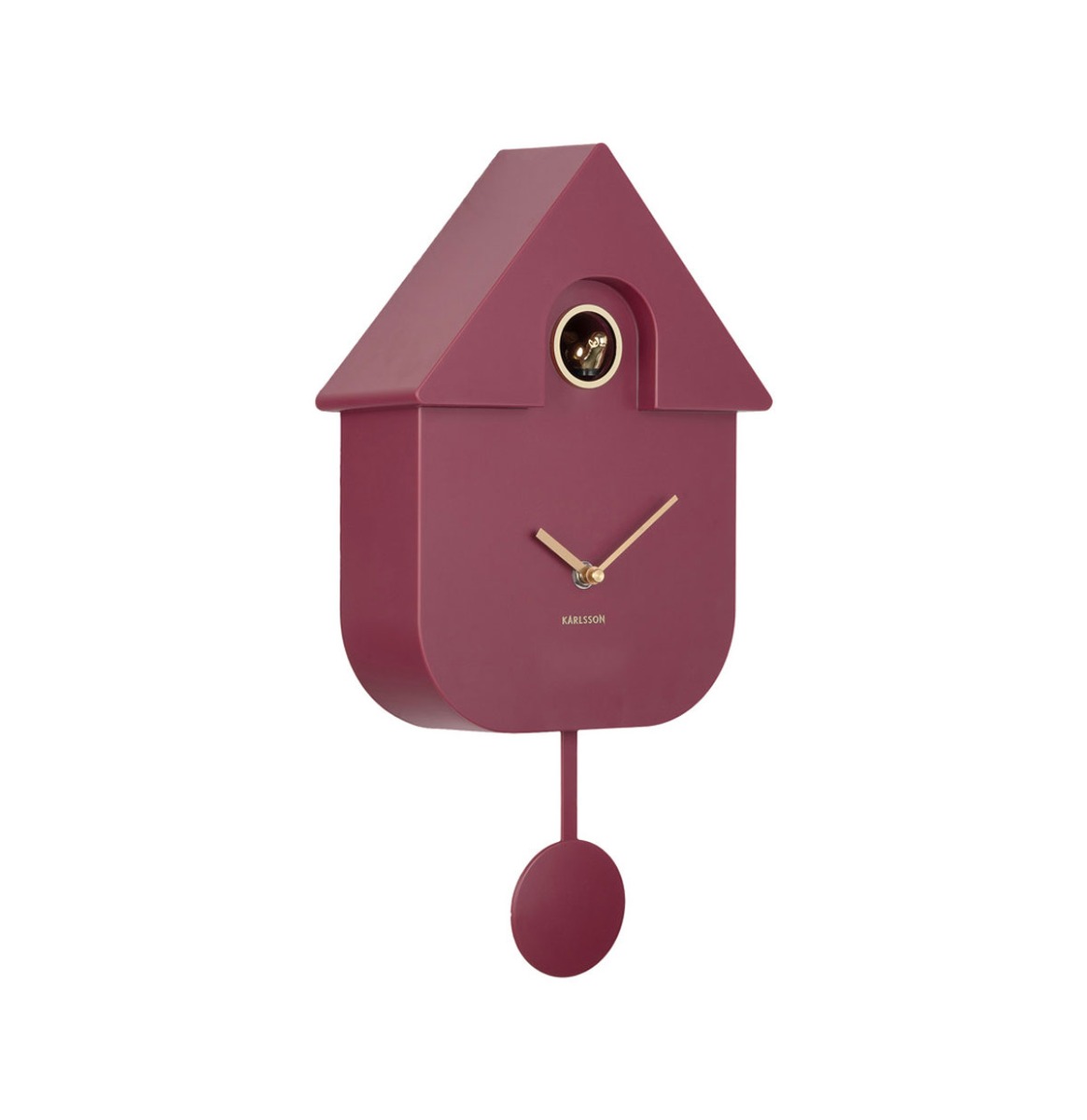 Karlsson Moderne Koekoeks Wandklok - Donker Mauve | Fiftiesstore