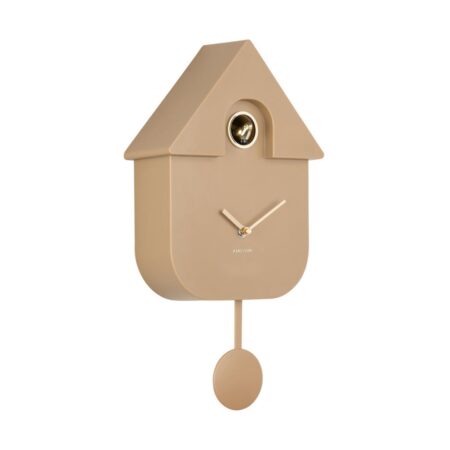 Karlsson Moderne Koekoeks Wandklok - Mokka Bruin | Fiftiesstore