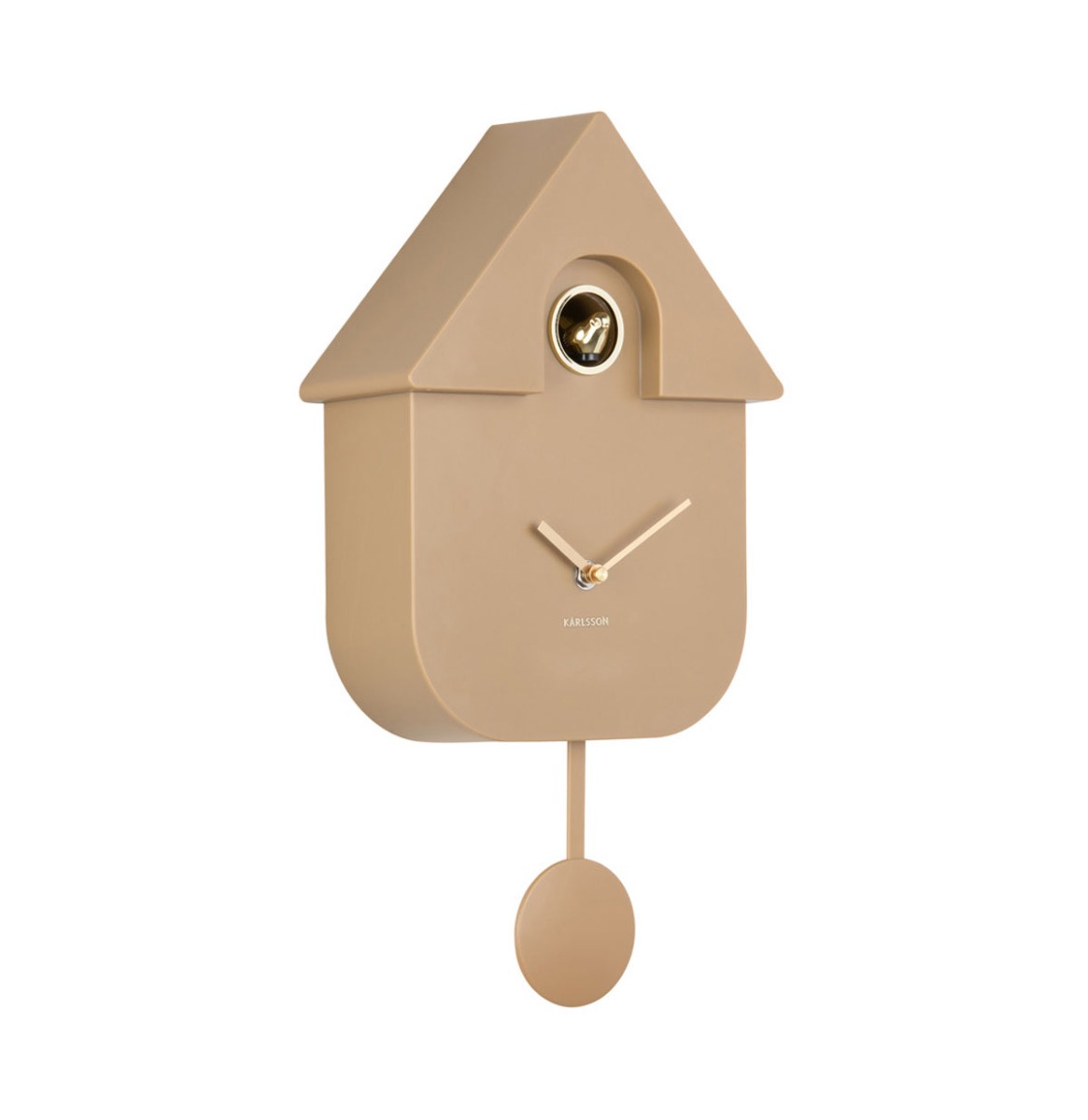 Karlsson Moderne Koekoeks Wandklok - Mokka Bruin | Fiftiesstore