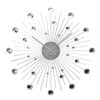 Karlsson Wand Klok Sunburst Groot 50cm - Zilver | Fiftiesstore