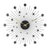 Karlsson Wand Klok Sunburst Groot 50cm - Zwart | Fiftiesstore