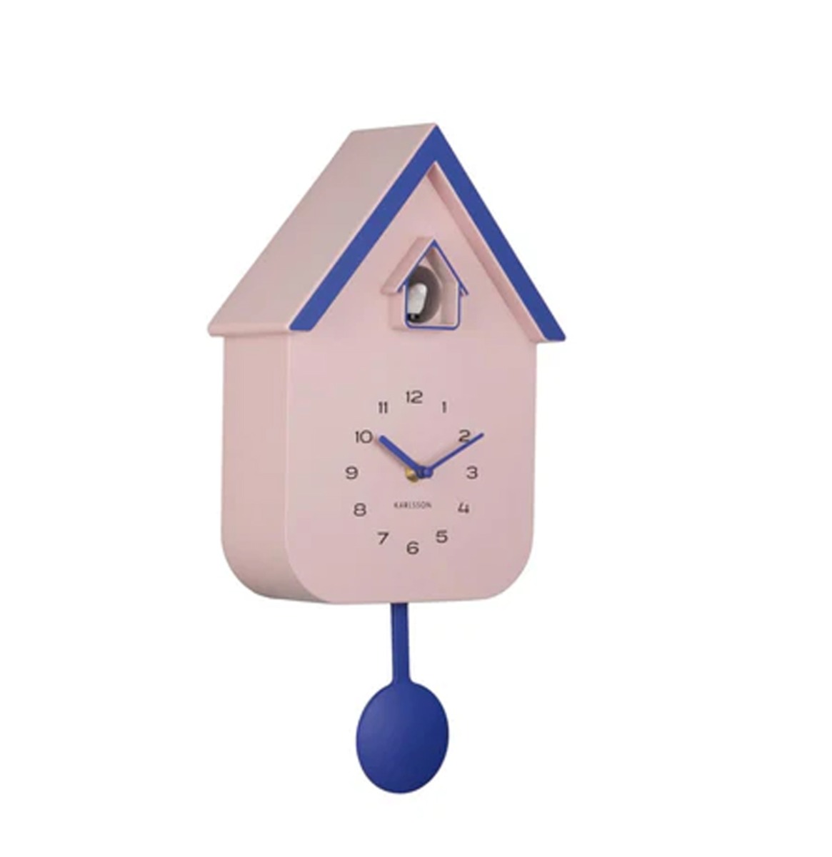 Karlsson Wandklok Dupla Color Cuckoo (Roze) Ø21.5cm | Fiftiesstore