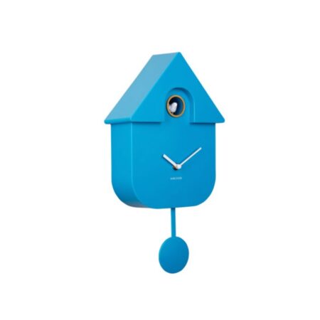 Karlsson Wandklok Modern Cuckoo - Bright Blue | Fiftiesstore