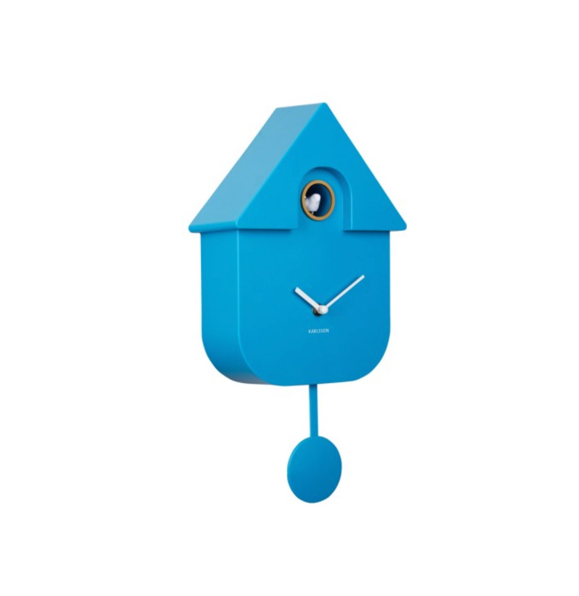 Karlsson Wandklok Modern Cuckoo - Bright Blue | Fiftiesstore