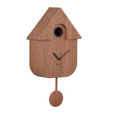 Karlsson Wandklok Modern Cuckoo - Donker Hout | Fiftiesstore