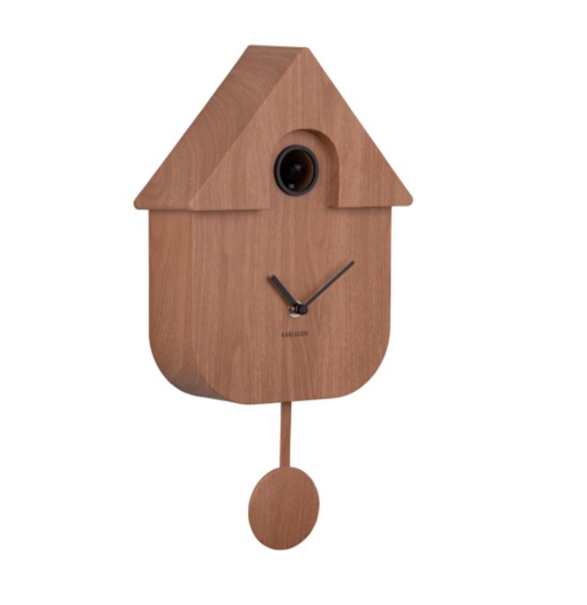 Karlsson Wandklok Modern Cuckoo - Donker Hout | Fiftiesstore