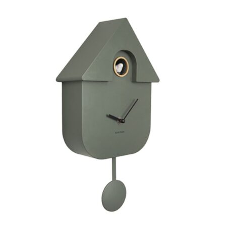 Karlsson Wandklok Modern Cuckoo - Jungle Green | Fiftiesstore