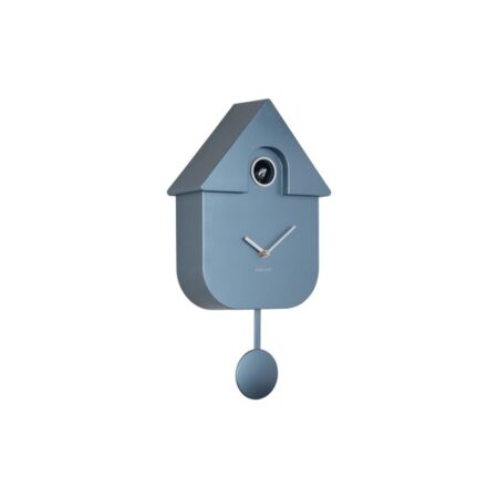 Karlsson Wandklok Modern Cuckoo - Metallic Donker Blauw | Fiftiesstore