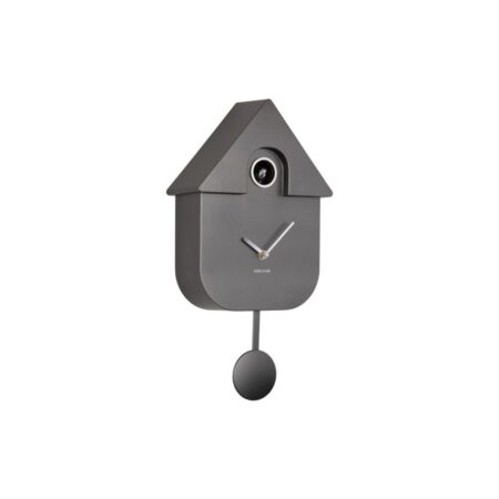 Karlsson Wandklok Modern Cuckoo - Metallic Donker Grijs | Fiftiesstore