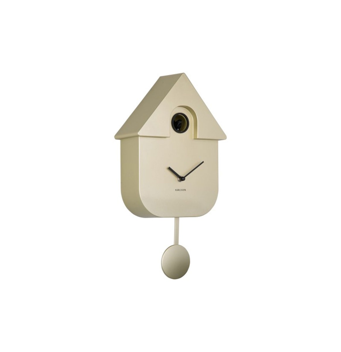 Karlsson Wandklok Modern Cuckoo - Metallic Goud | Fiftiesstore