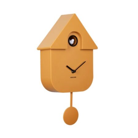 Karlsson Wandklok Modern Cuckoo - Okergeel | Fiftiesstore