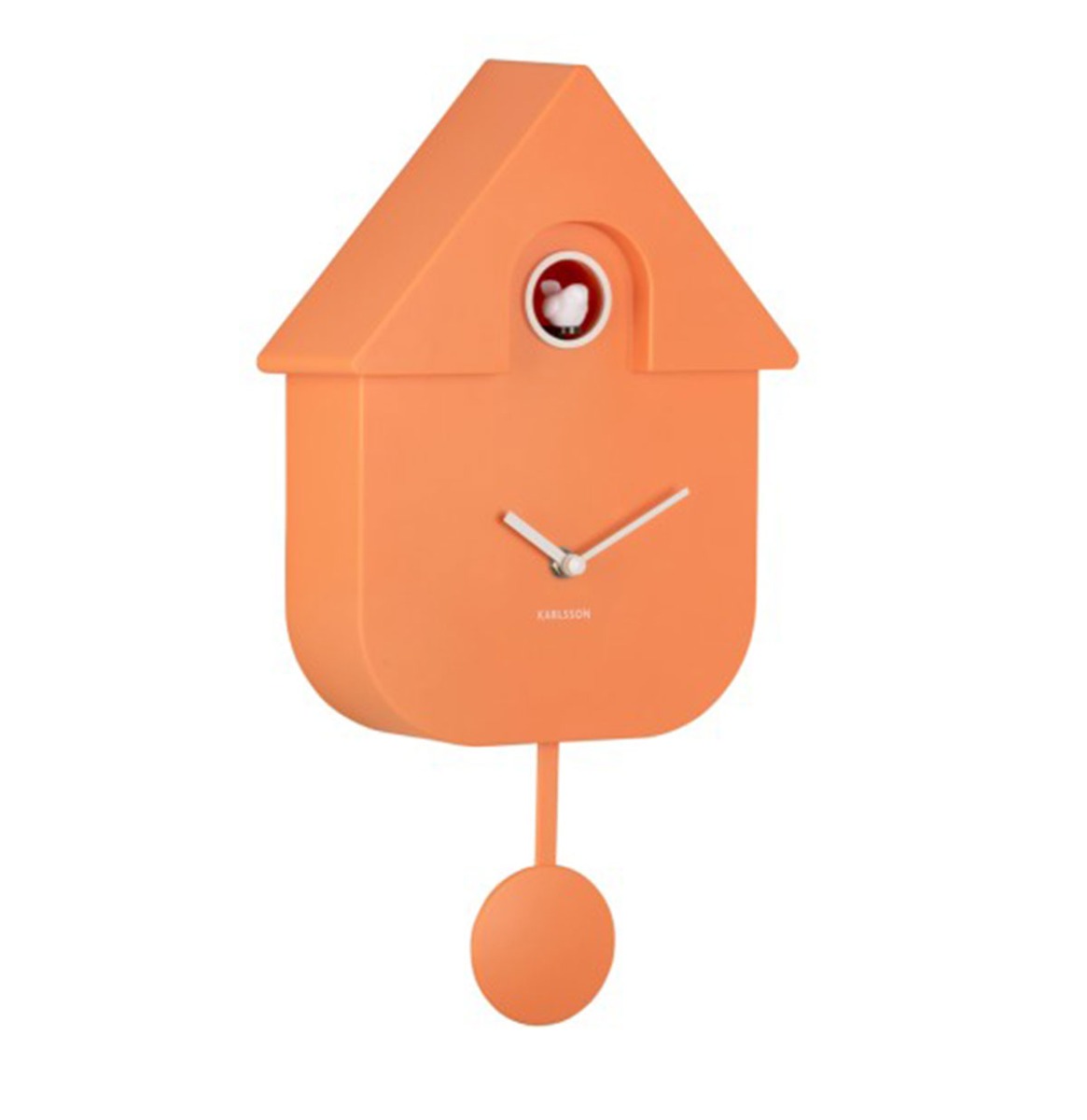 Karlsson Wandklok Modern Cuckoo - Oranje | Fiftiesstore