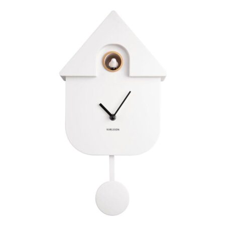 Karlsson Wandklok Modern Cuckoo - Wit | Fiftiesstore
