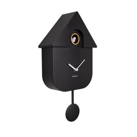 Karlsson Wandklok Modern Cuckoo - Zwart | Fiftiesstore