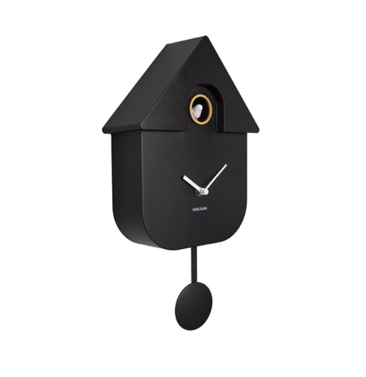 Karlsson Wandklok Modern Cuckoo - Zwart | Fiftiesstore