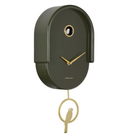 Karlsson Wandklok Tweet - Luxury Groen | Fiftiesstore