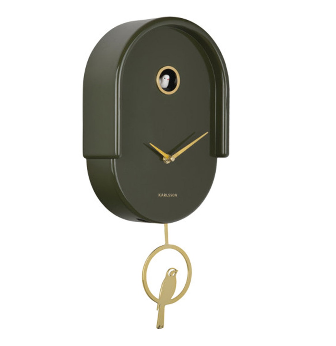 Karlsson Wandklok Tweet - Luxury Groen | Fiftiesstore