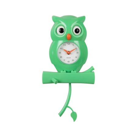 Karlsson Wandklok Uil Pendulum - Groen | Fiftiesstore