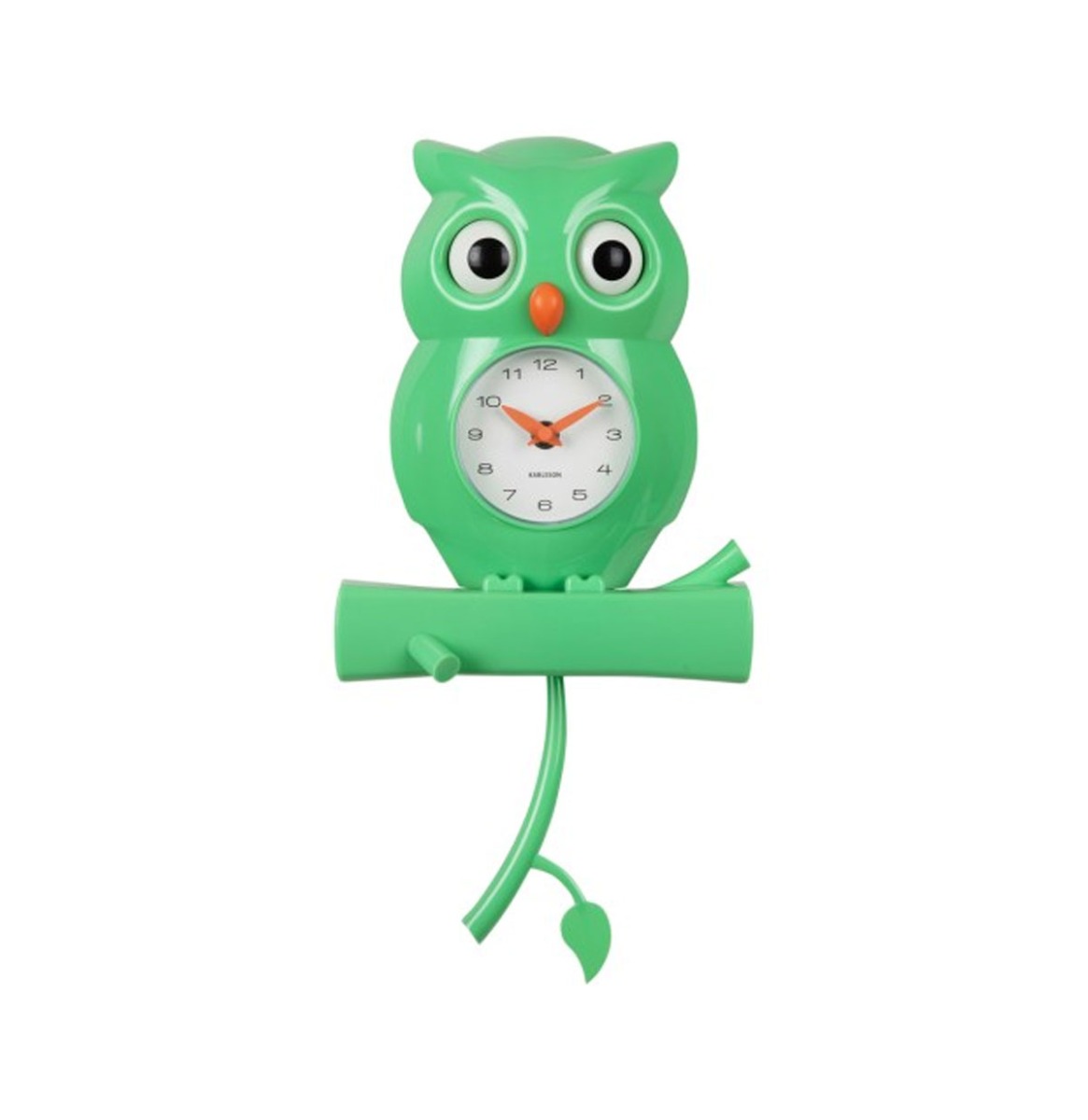 Karlsson Wandklok Uil Pendulum - Groen | Fiftiesstore