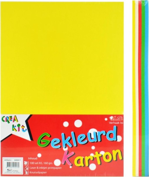 Karton Gekleurd A5 100 vel 160Gram |